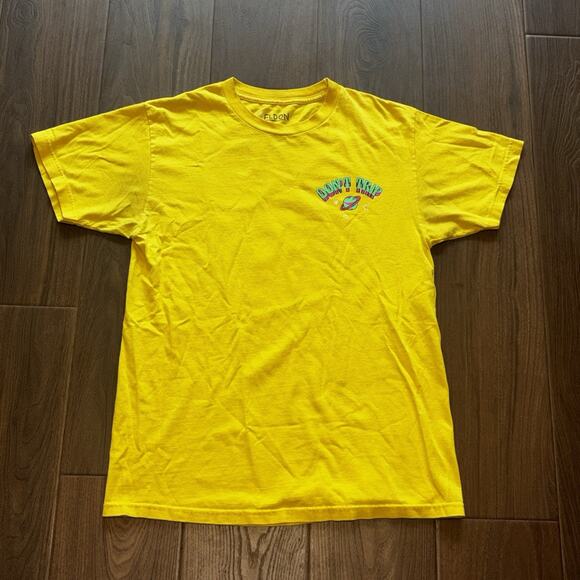 Eldon Don't Trip T Shirt Men Medium Yellow Mushrooms Psychedelic Festival Hippie - Picture 4 of 8